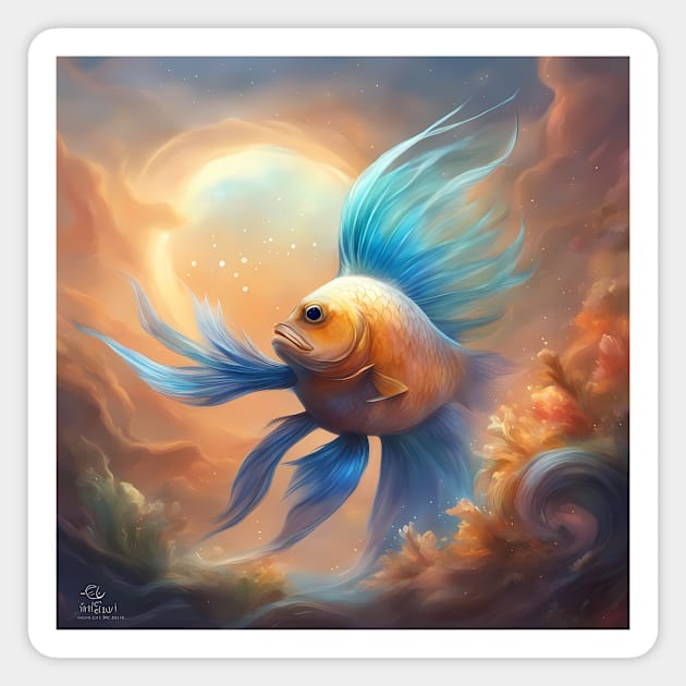 magnificent goldfish Magnet by animegirlnft
